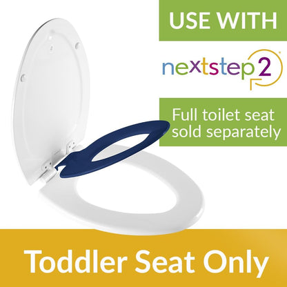 Mayfair NextStep Slow-Close Toilet Seat with Built-In Toddler Potty Training Seat, Removable, White, Round