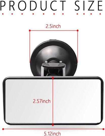 Car Baby Rear Facing Seat Mirror, HD 5.12 * 2.57" 360 Rotatable & Vacuum Suction Cup Mount for Windshield, Dashboard - Ideal Rear View for Parents