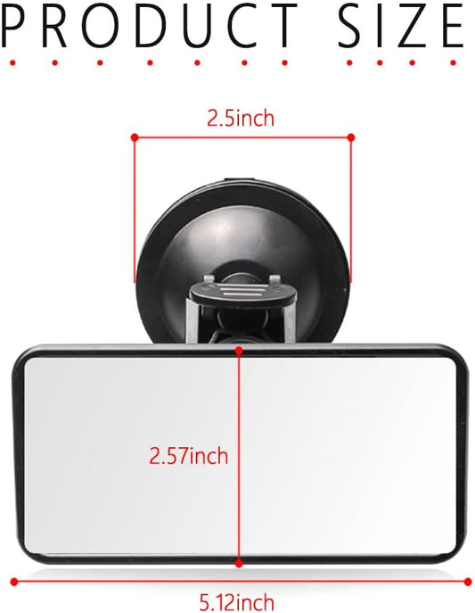 Car Baby Rear Facing Seat Mirror, HD 5.12 * 2.57" 360 Rotatable & Vacuum Suction Cup Mount for Windshield, Dashboard - Ideal Rear View for Parents