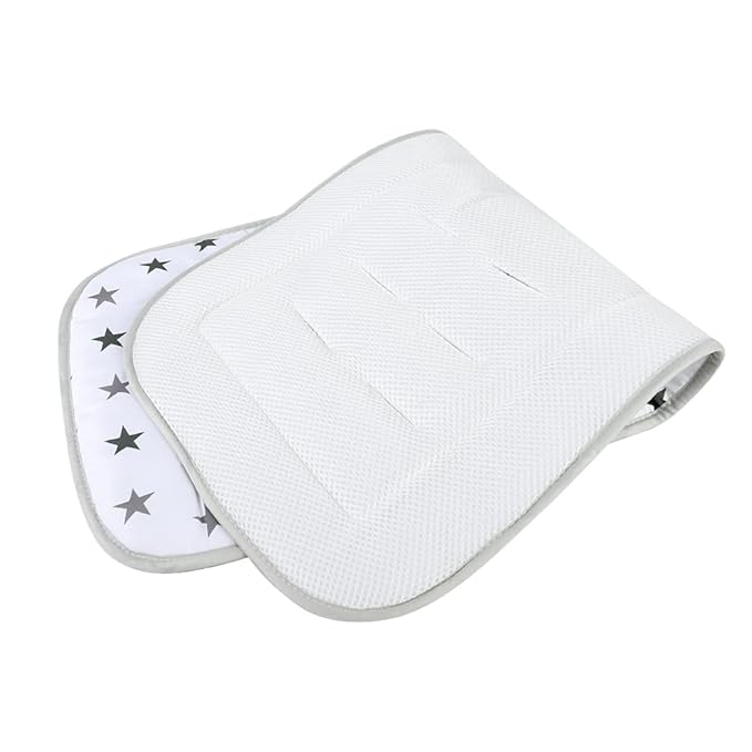 Universal Kids Stroller Seat Liner Cotton Kids Pushchair Cushion Seats Mat Breathable Stroller Liner Insert Mattress Soft Pushchair Seat Pad Pram Cushion Seats Pad Head Neck Body Support for 1-3 Years