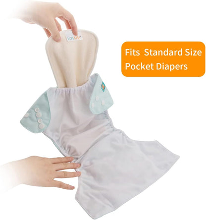 AlVABABY 12pcs Cloth Diaper Inserts,5-Layer Inserts,Reusable Liners for Baby Cloth Diapers12ZTN