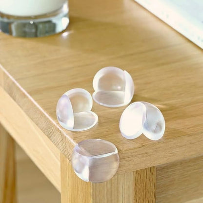 4PCS Clear Corner Protectors for Baby – Thickened Round Silicone Table Corner Guards – Soft Edge Cushion for Furniture, Glass, Coffee Tables – Child Safety Bumpers for Toddlers & Kids