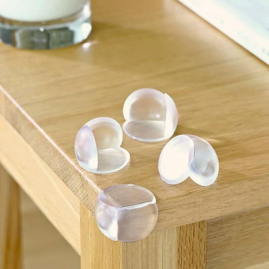 4PCS Clear Corner Protectors for Baby – Thickened Round Silicone Table Corner Guards – Soft Edge Cushion for Furniture, Glass, Coffee Tables – Child Safety Bumpers for Toddlers & Kids