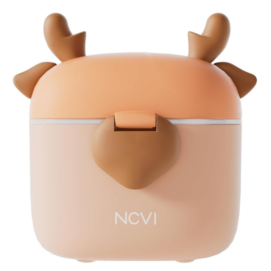 NCVI Baby Formula Dispenser On The Go, Formula Container To Go, Formula Holder for Travel, Outdoor Picnic with Baby Infant, Portable Container for Milk Powder, Snacks, Candy, Fruits (Pink)