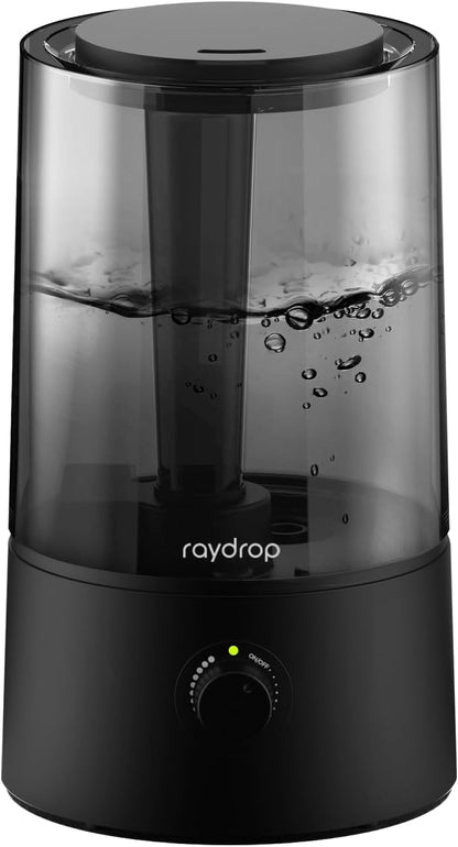 raydrop Cool Mist Humidifiers for Home Babies, 1.70 L Quiet and Small Ultrasonic Humidifier for Bedroom Nightstand, Space Saving, Auto Shut Off - (0.45 Gallon, US 110 V)