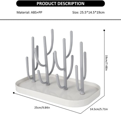 Baby Essentials,Bottle Drying Rack,Baby Bottle Drying Rack,Drying Rack for Kitchen Counter,Detachable Bottle Dryer Holder with Base.for Nipples,Cups,Pump Parts and Accessories(Green)