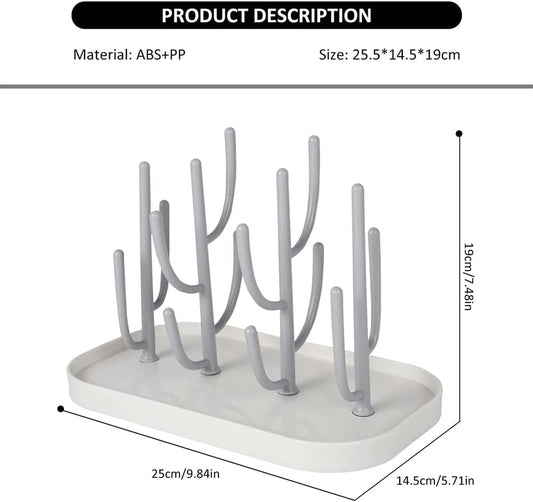 Baby Essentials,Bottle Drying Rack,Baby Bottle Drying Rack,Drying Rack for Kitchen Counter,Detachable Bottle Dryer Holder with Base.for Nipples,Cups,Pump Parts and Accessories(Green)