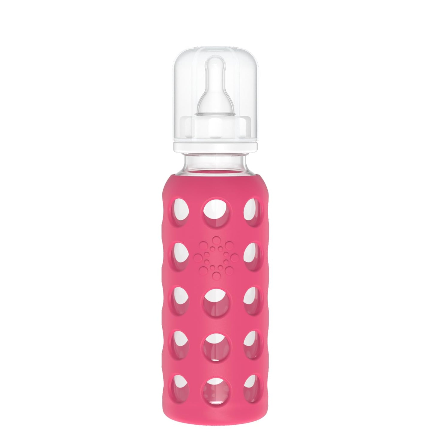 Lifefactory Glass Baby Bottle with Stage 1 Nipple and Protective Silicone Sleeve Cantaloupe, 4 Oz