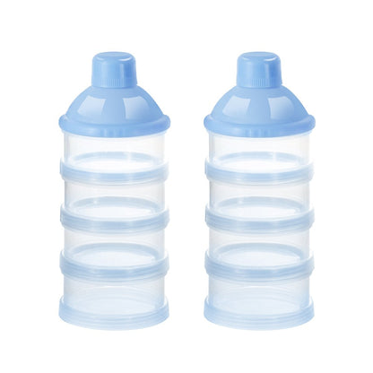 Accmor Formula Dispenser On The Go, 4 Compartments Stackable Formula Container for Travel, Baby Milk Powder Kids Snack Container, BPA Free ﻿