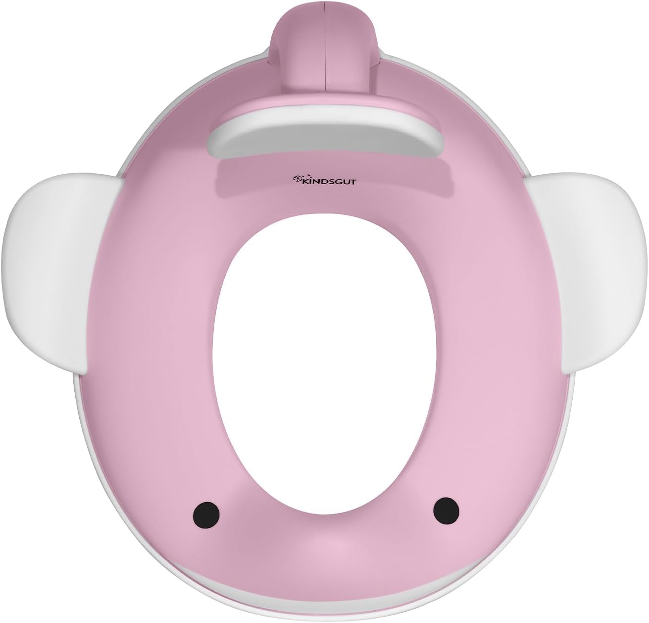 Kindsgut Whale Potty Training Seat for Toddlers – Kids Toilet Seat with Backrest, Non-Slip, Fits Round & Oval Toilet Seats, Designed in Germany, Peach
