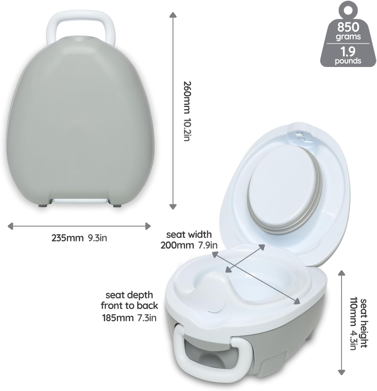 My Carry Potty - Ladybug Travel Potty, Award-Winning Portable Toddler Toilet Seat for Kids to Take Everywhere
