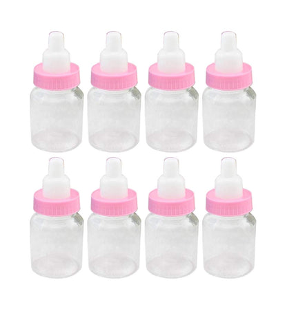 Baby Shower Favor - 36 Pack Pink Mini Milk Bottle Party Favor Gift Bag Boxes 1.5" x 3.5" - Baby Shower Candy Jar.