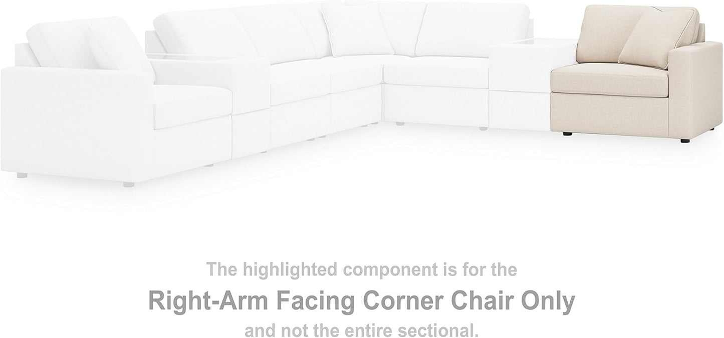 Signature Design by Ashley Modmax Coastal Press-Back Swivel Glider Rocker Recliner with Machine Washable Cover, Hidden Storage Compartments and 2 Bolster Pillows, Beige - Colors B