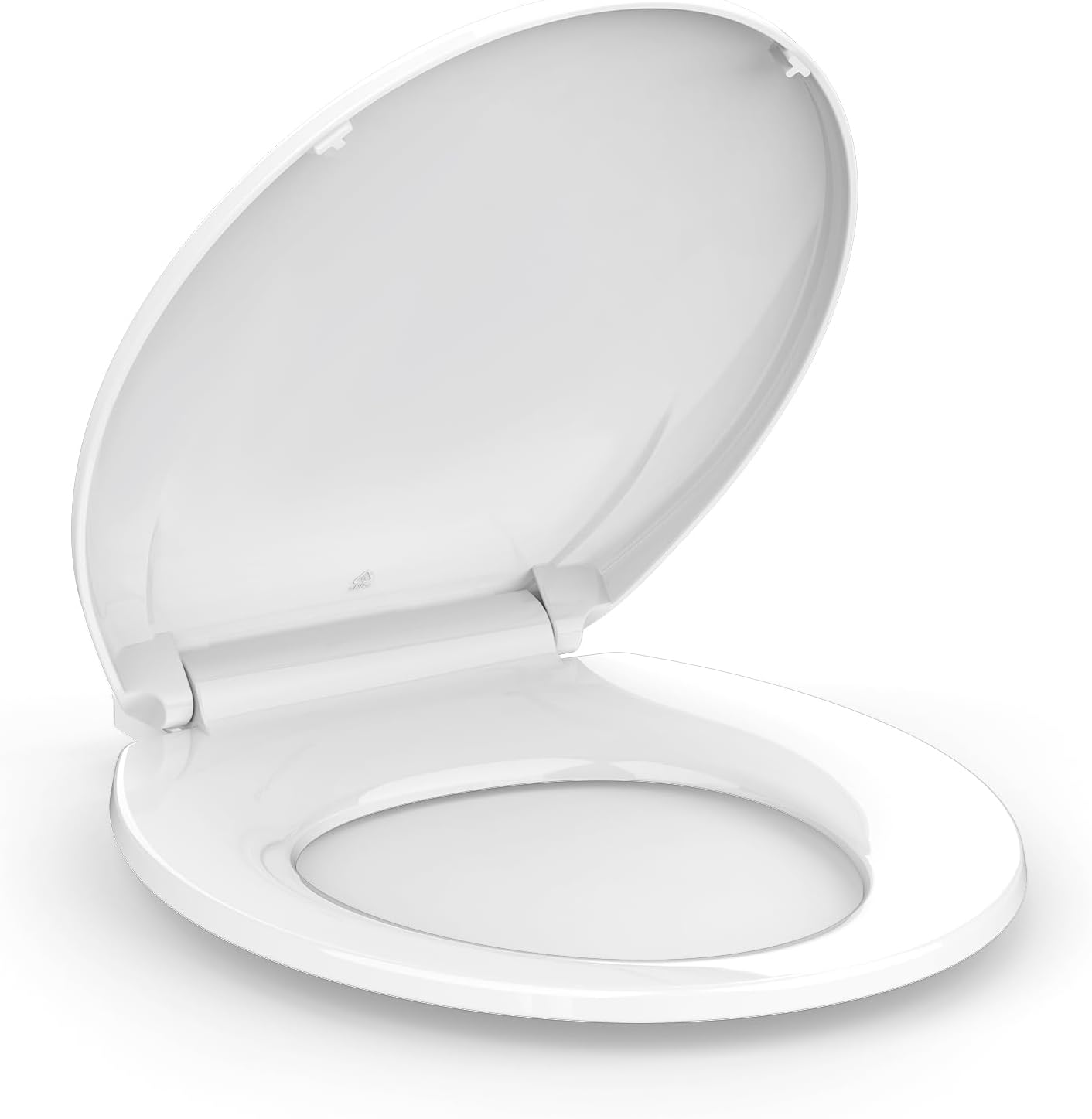 Toilet Seat Round,Toilet Seat with Toddler Seat Built in, Potty Training Toilet Seat Round Fits Both Adult and Child, with Soft Close,Easy Install and Clean - White, Round