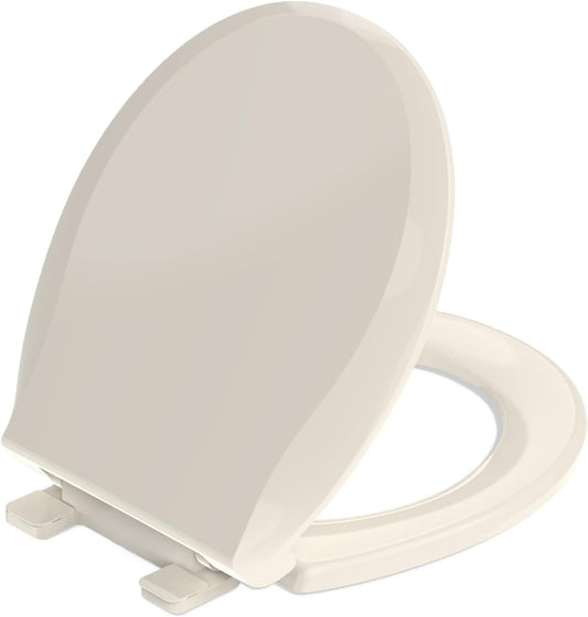 Toilet Seat with Toddler Seat, Potty Training Toilet Seat Round 2 in 1 Soft Close Quiet No Slapping, Magnetic Absorption, Easy to Install and Clean,White