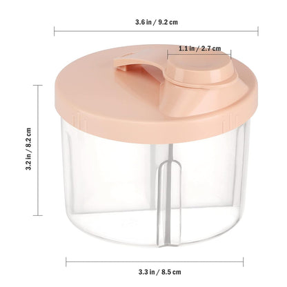 Accmor Baby Formula Dispenser On The Go, Non-Spill Rotating Four-Compartment Formula Container to Go, Milk Powder Kids Snack Container for Infant Toddler Travel Outdoor, Blue