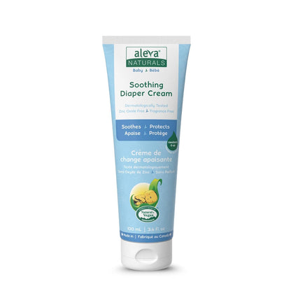 Aleva Naturals Soothing Baby Diaper Cream for Newborn and Toddlers, Fragrance-Free, Organic Shea Butter, Aloe Vera, Calendula Extracts and Sensitive Skin Friendly - 3.4 Fl Oz