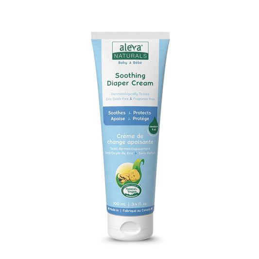Aleva Naturals Soothing Baby Diaper Cream for Newborn and Toddlers, Fragrance-Free, Organic Shea Butter, Aloe Vera, Calendula Extracts and Sensitive Skin Friendly - 3.4 Fl Oz