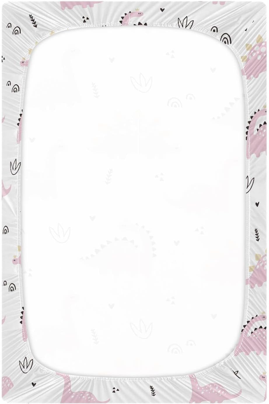 Fall Cute Mushroom Leaves Fitted Crib Sheets Stretchy Portable Playard Sheets for Baby Toddler, Breathable Soft Mini Crib Mattress 52 x 28 in for Boys and Girls