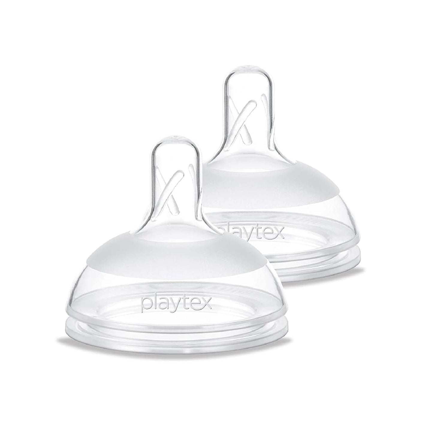 Playtex Baby NATURALATCH Comfort Wide Neck Nipples for Babies 3+ Months, Medium Flow (2 Count), Feeding Essentials for Newborn and Breastfeeding Babies