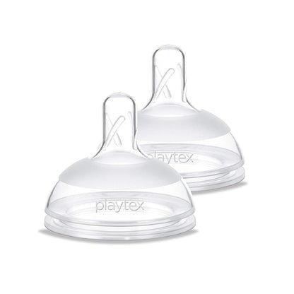 Playtex Baby NATURALATCH Comfort Wide Neck Nipples for Babies 3+ Months, Medium Flow (2 Count), Feeding Essentials for Newborn and Breastfeeding Babies