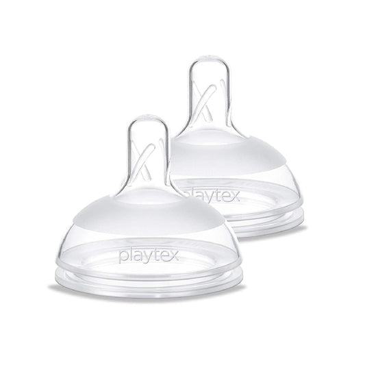 Playtex Baby NATURALATCH Comfort Wide Neck Nipples for Babies 3+ Months, Medium Flow (2 Count), Feeding Essentials for Newborn and Breastfeeding Babies