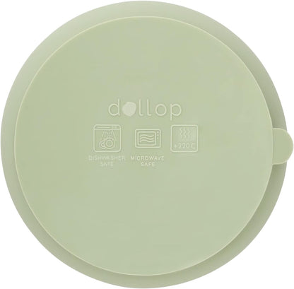 dollop Silicone Suction Bowl | BPA Free | Dishwasher & Microwave Safe (Slate Blue)