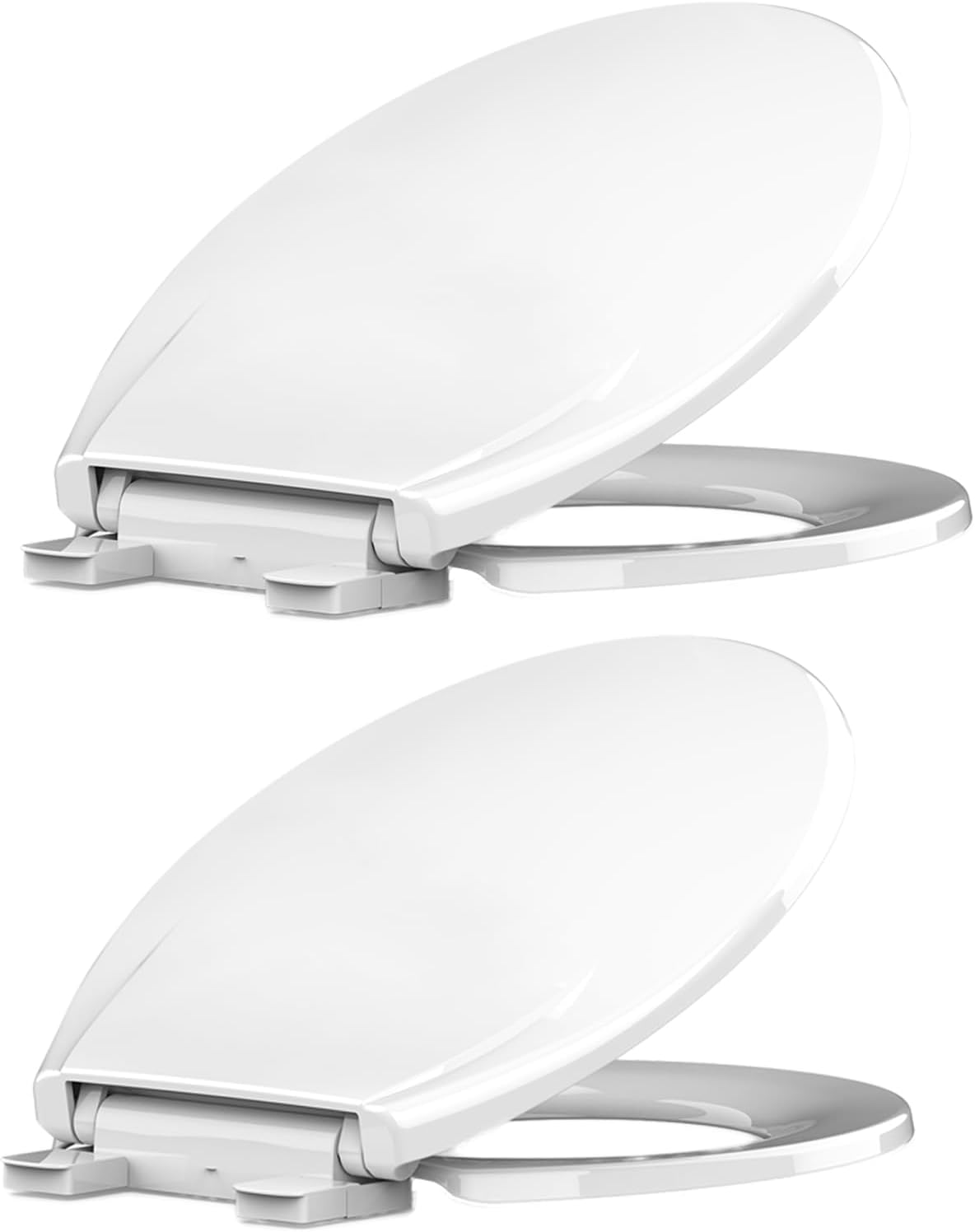 Toilet Seat Round,Toilet Seat with Toddler Seat Built in, Potty Training Toilet Seat Round Fits Both Adult and Child, with Soft Close,Easy Install and Clean - White, Round