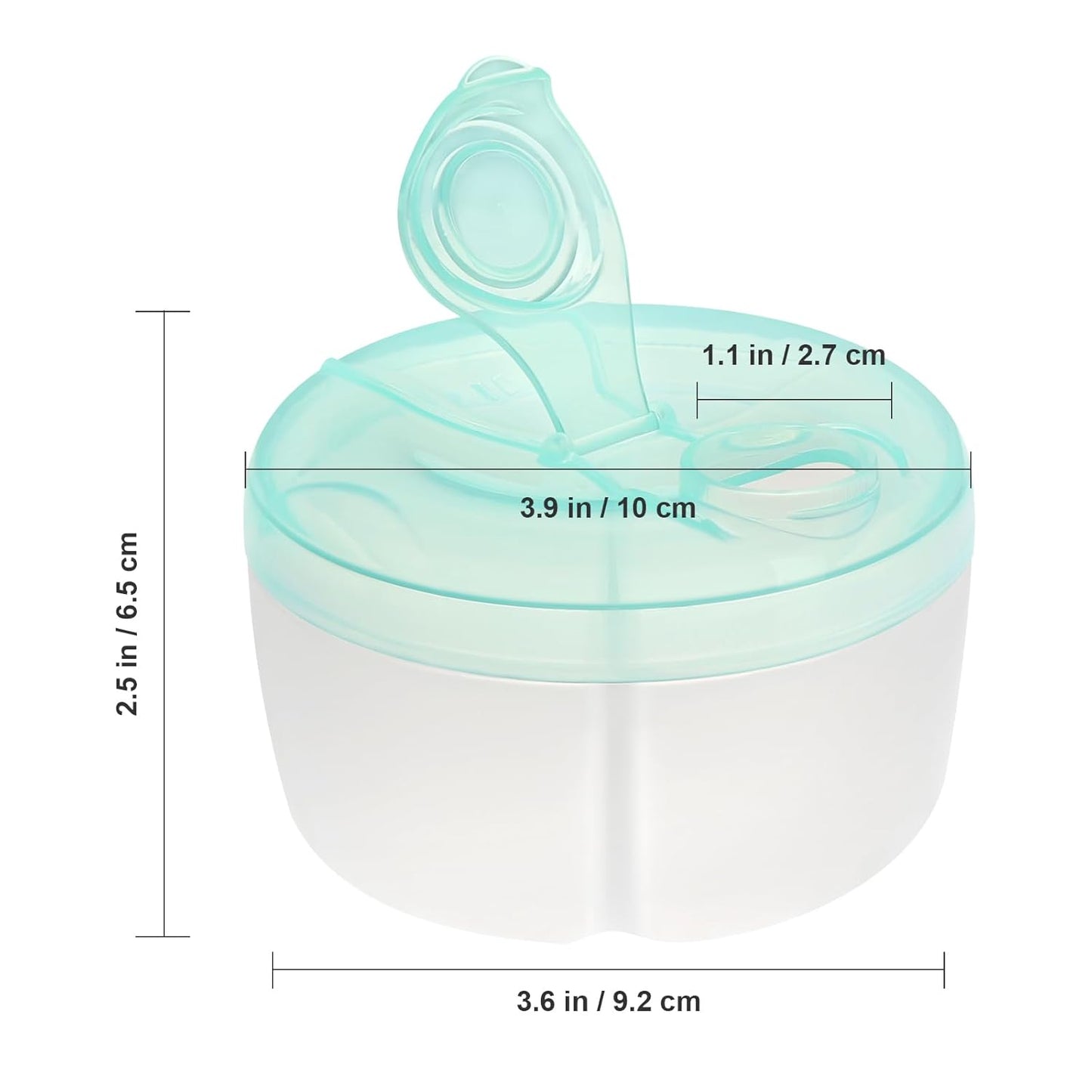 Accmor Baby Formula Dispenser On The Go, Formula Container to Go, Non-Spill Rotating Three-Compartment Formula Dispenser and Snack Storage Container for Infant Toddler Traveling