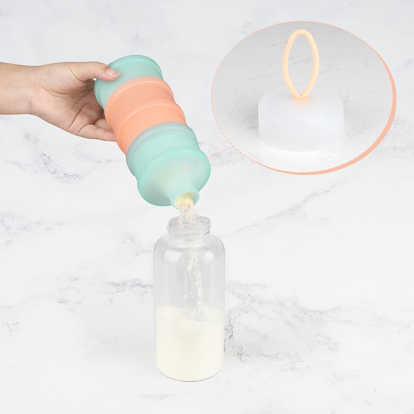 Accmor Baby Formula Dispenser On The Go, Stackable Formula Dispenser Formula Container to Go, Non-Spill Portable Milk Powder Kids Snack Storage Container, BPA Free