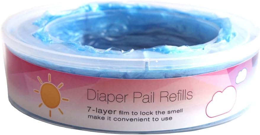 Diaper Pail Refills Bags Compatible with Diaper Genie Pails Diaper Pails Refills - (Pack of 9) (CL01ZHY)