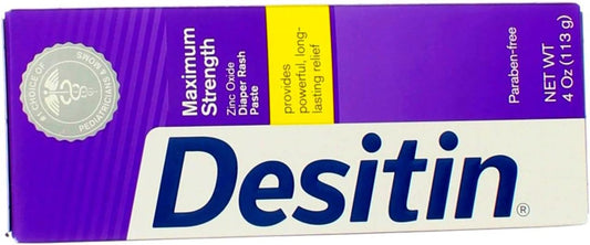 DESITIN Maximum Strength Diaper Rash Paste 4 oz (Pack of 4)