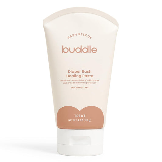 Buddle Diaper Rash Rescue Healing Ointment For Baby, 40% Zinc Oxide, Repairs & Nourishes, Pediatrician Tested, Fragrance-Free, 4 oz