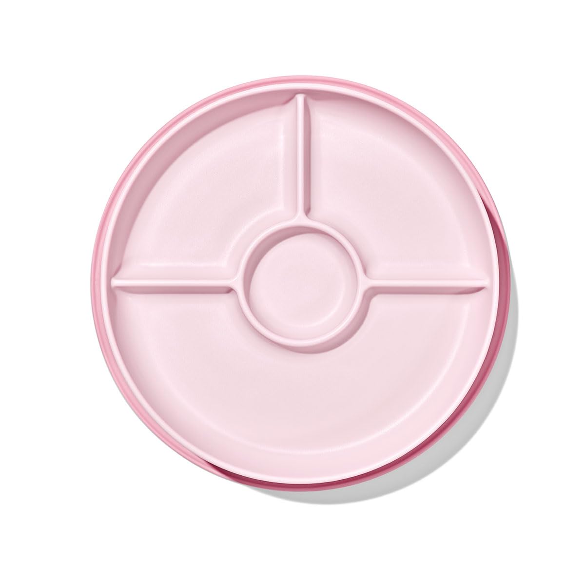 OXO Tot Stick and Stay Suction Divided Plate - Opal