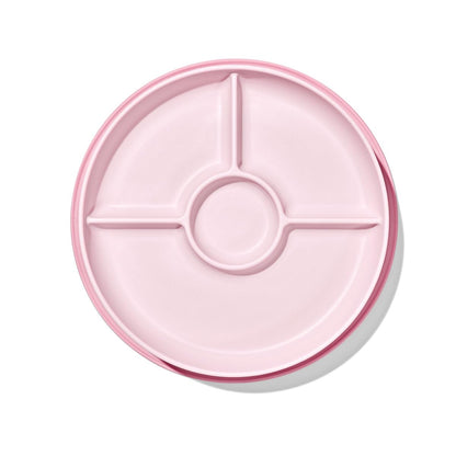 OXO Tot Stick and Stay Suction Divided Plate - Opal