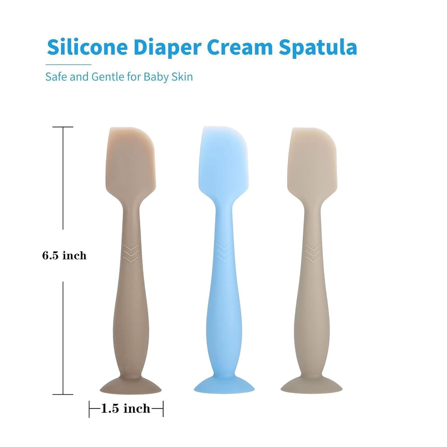 Diaper Cream Spatula Butt Spatula Baby Diaper Spatula, Soft Silicone Butt Paste Spatula Diaper Rash Cream Applicator Diaper Cream Brush with Suction Cup Base