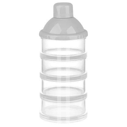 Accmor Formula Dispenser On The Go, 4 Compartments Stackable Formula Container for Travel, Baby Milk Powder Kids Snack Container, BPA Free ﻿