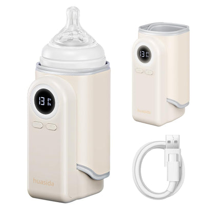 Portable Baby Bottle Warmer 4-in-1 Fast Heating Baby Milk Warmer for Breastmilk or Formula with Heating Warm Milk Constant and Warm Water Function (Green)