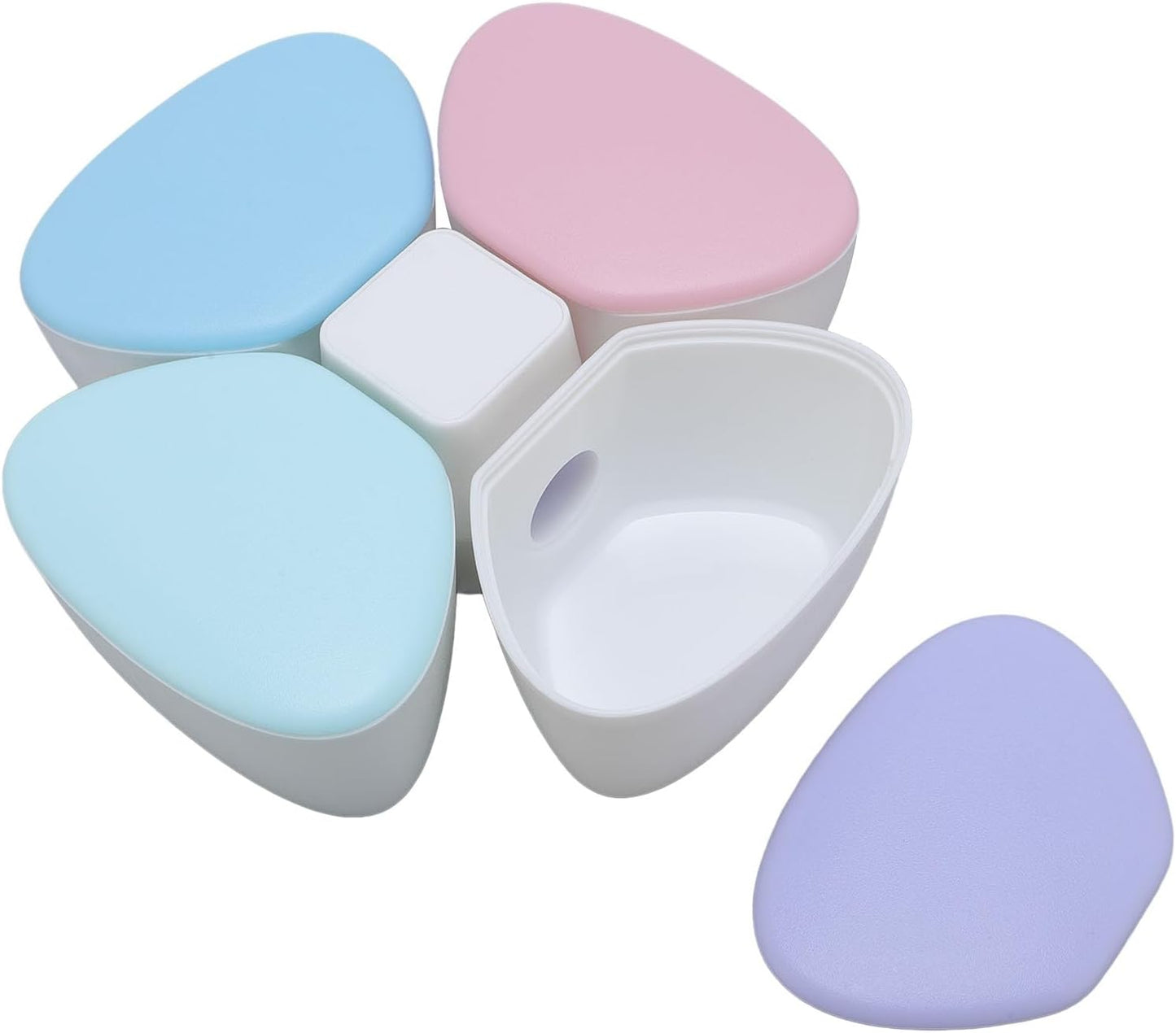 Baby Formula Dispenser Portable 4 180ml Compartments Milk Powder Dispenser Container Non Spill Strong Seal Milk Powder Snack Container (Colorful)