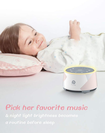 Dreamegg D1+ Sound Machine & Alarm Clock - Sound Machine for Sleep, White Noise Machine with 29 Soothing Sounds, Night Light, 0-100% Dimmable, White Noise Alarm Clock for Bedrooms Adults Baby