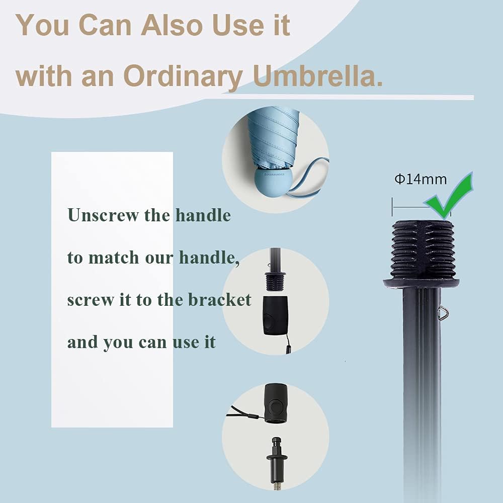 Universal Baby Stroller Sun Protection Parasol, with Umbrella Clip Fixing Device, UPF 90+ UV Protect Pushchair Sun Parasol (Silver)