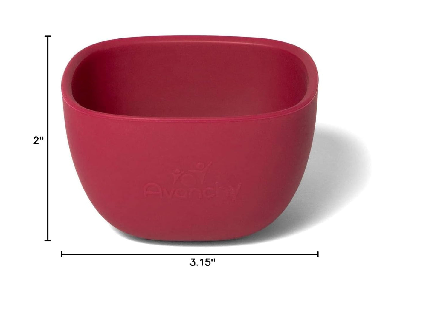 Avanchy Baby Bowls Silicone MINI Prep Bowl Set for Babies Kids Toddler for Feeding Food 4 oz, White