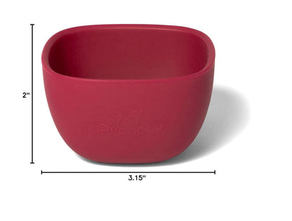 Avanchy Baby Bowls Silicone MINI Prep Bowl Set for Babies Kids Toddler for Feeding Food 4 oz, White