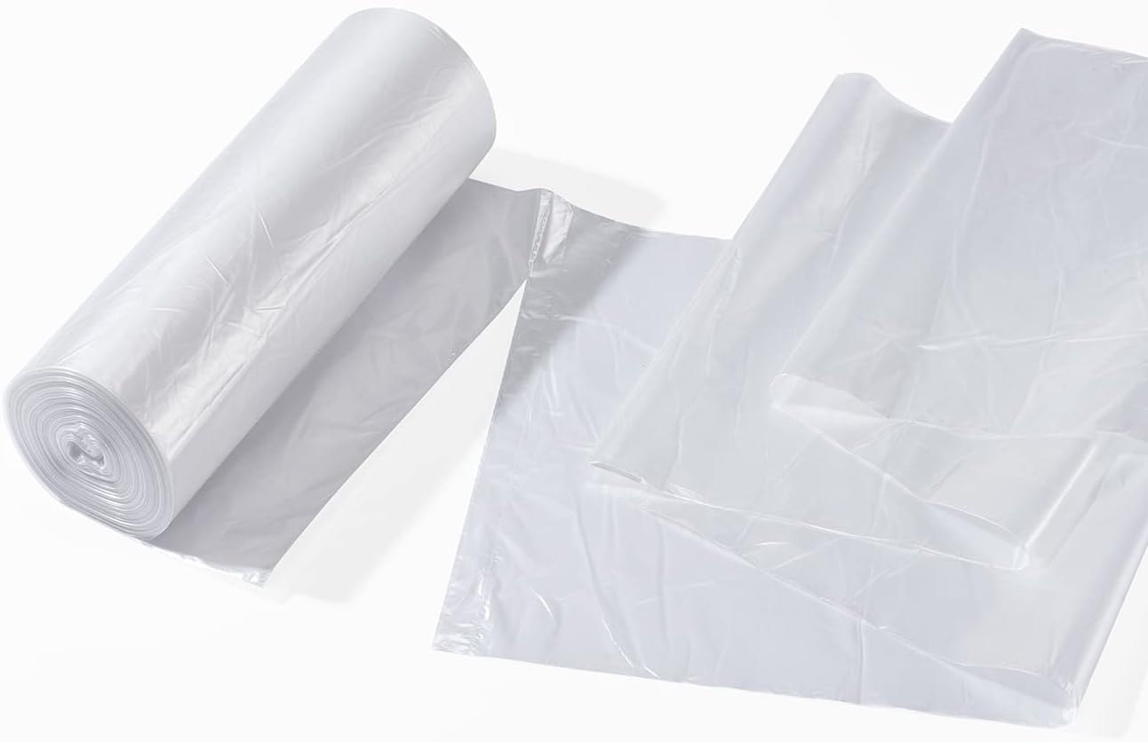 TYPLASTICS 20-30 Gallon Clear Trash Can Liners - 30" x 37" - High Density Garbage Bags - Case of 500 - Multipurpose for Office, Outdoor, Recycling, Industrial and Commercial