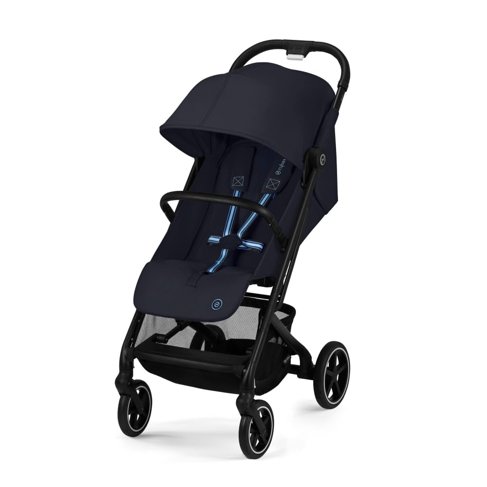 CYBEX Beezy 2 Compact and Lightweight Travel Stroller - Compatible with CYBEX Car Seats, Magic Black