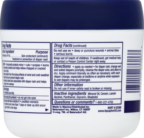 Aquaphor Baby Healing Ointment (14 Oz) + 3-in-1 Diaper Rash Cream (3.5 Oz), Hypoallergenic and Fragrance Free Skin Care Set for Babies
