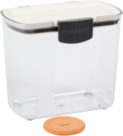 ProKeeper 1 Quart Airtight Powdered Sugar Storage Container – Grey, BPA-Free Plastic