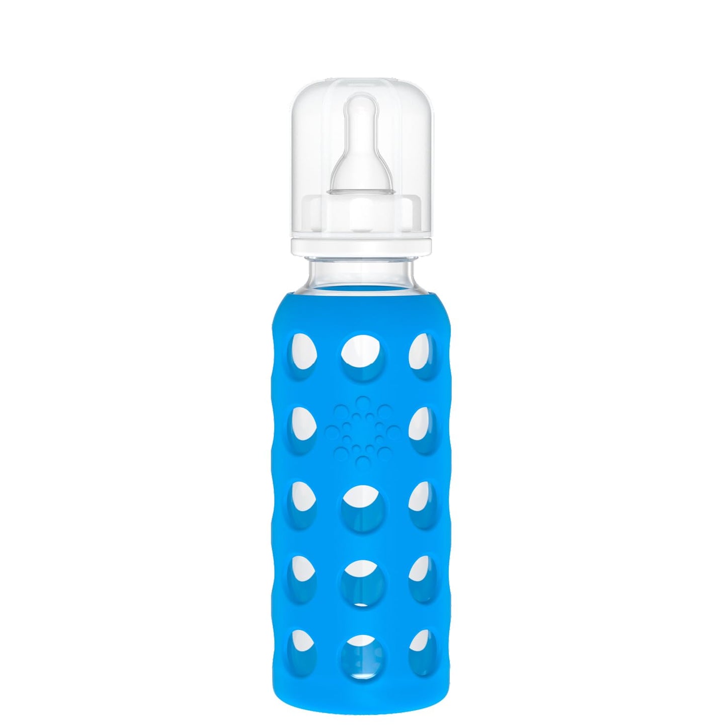 Lifefactory Glass Baby Bottle with Stage 1 Nipple and Protective Silicone Sleeve Cantaloupe, 4 Oz