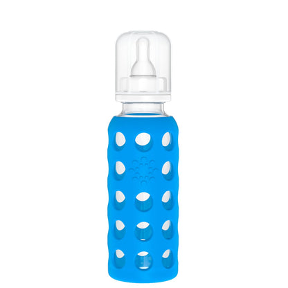 Lifefactory Glass Baby Bottle with Stage 1 Nipple and Protective Silicone Sleeve Cantaloupe, 4 Oz