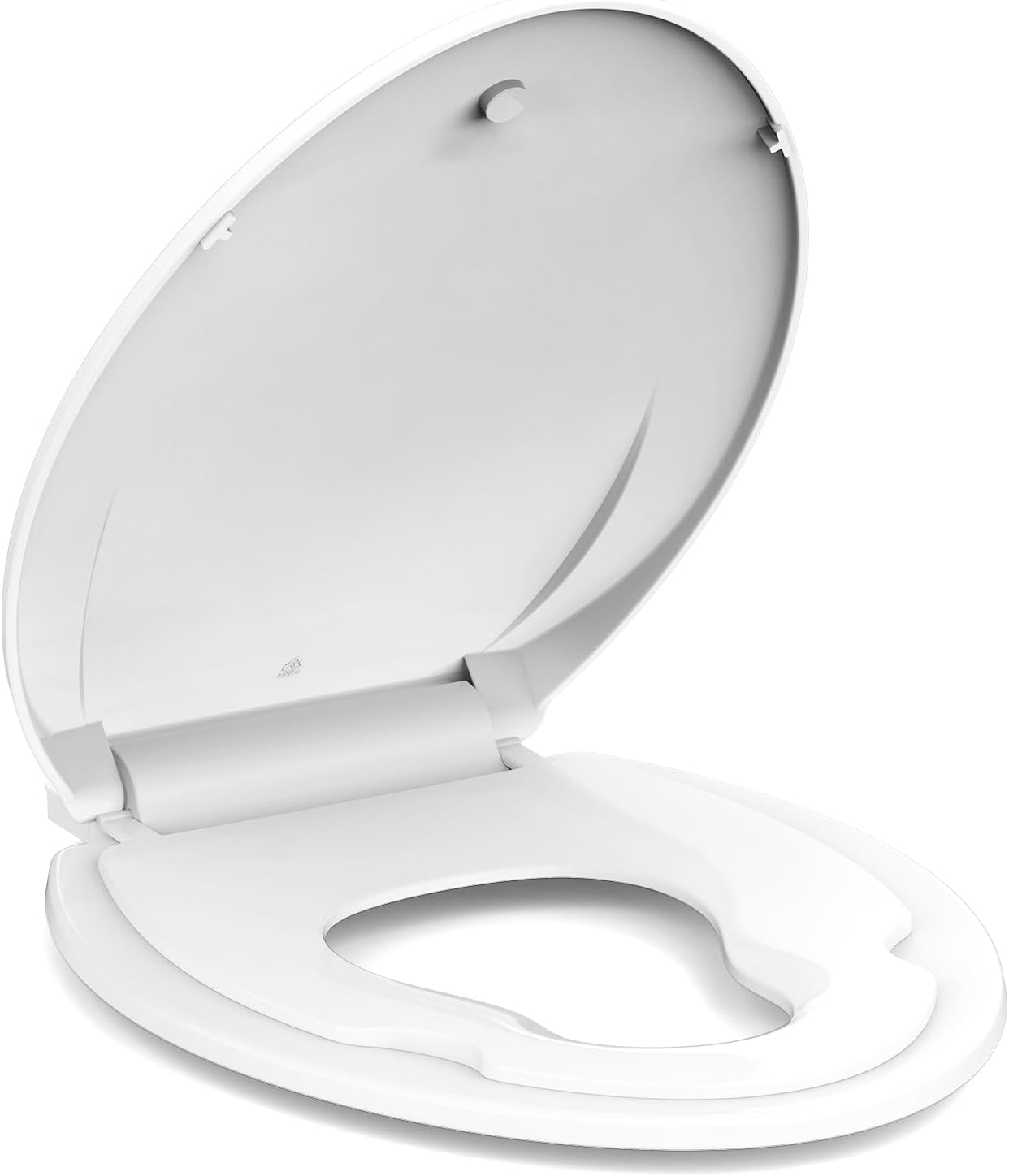 Toilet Seat Round,Toilet Seat with Toddler Seat Built in, Potty Training Toilet Seat Round Fits Both Adult and Child, with Soft Close,Easy Install and Clean - White, Round